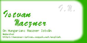 istvan maczner business card