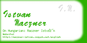 istvan maczner business card